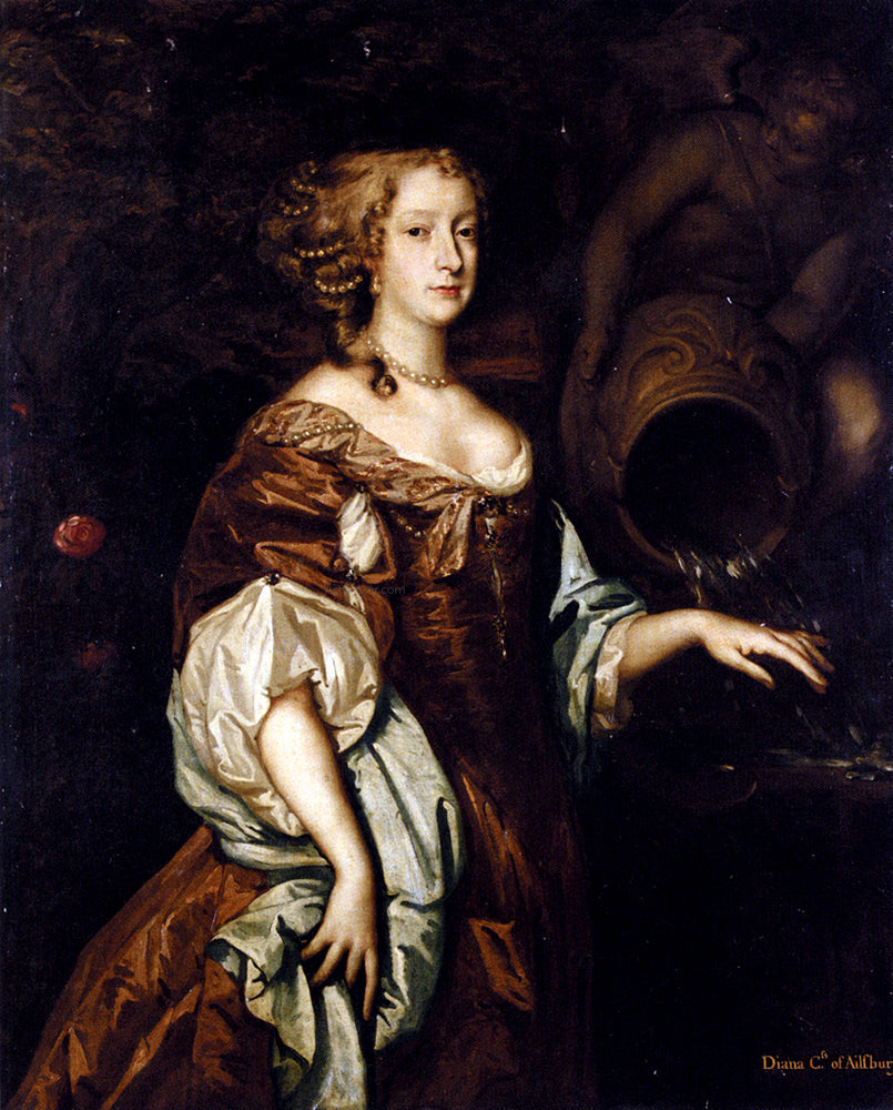 Sir Peter Lely Portrait Of Diana, Countess Of Ailesbury - Hand Painted Oil Painting