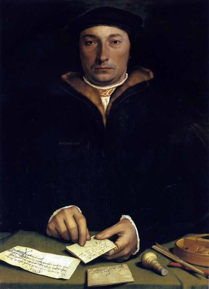The Younger Hans Holbein Portrait of Dirk Tybis - Hand Painted Oil Painting
