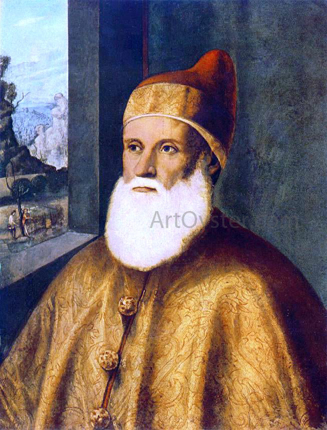 Marco Basaiti Portrait of Doge Agostino Barbarigo - Hand Painted Oil Painting