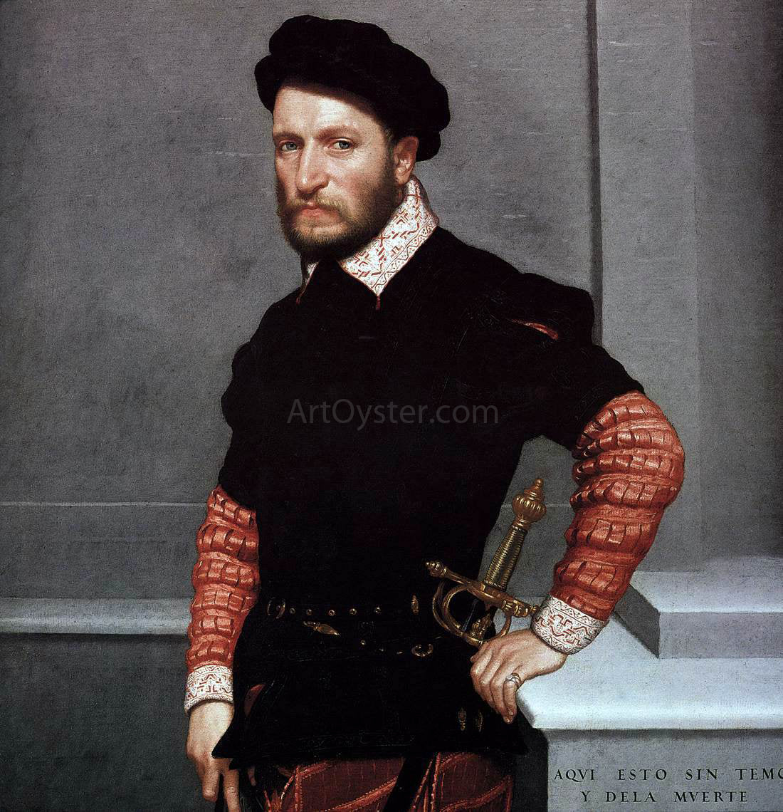 Giovanni Battista Moroni Portrait of Don Gabriel de la Cueva, Later Duke of Alburquerque (detail) - Hand Painted Oil Painting