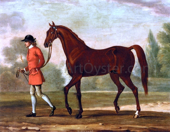 Thomas Spencer Portrait of 'Dormouse', a Bay Racehorse Led by a Jockey - Hand Painted Oil Painting