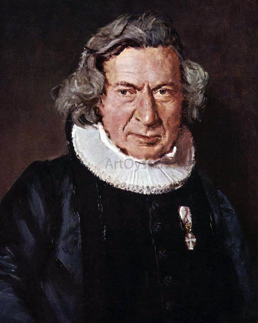  Christian Albrecht Jensen Portrait of Dr. A. G. Rudelbach - Hand Painted Oil Painting