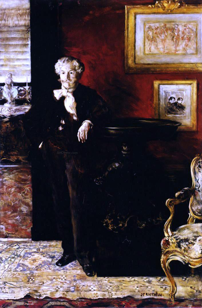 Jean-Francois Raffaelli Portrait of Edmond de Goncourt - Hand Painted Oil Painting