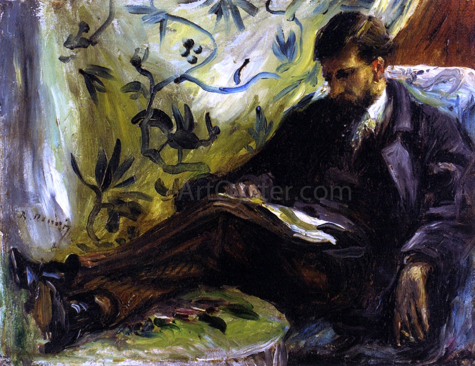 Pierre Auguste Renoir Portrait of Edmond Maitre (also known as The Reader) - Hand Painted Oil Painting