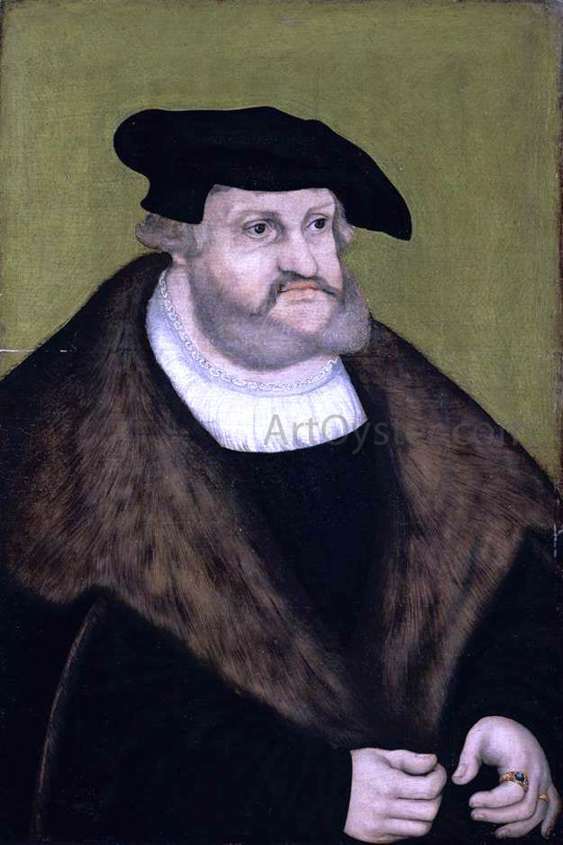 The Elder Lucas Cranach Portrait of Elector Frederick the Wise in his Old Age - Hand Painted Oil Painting