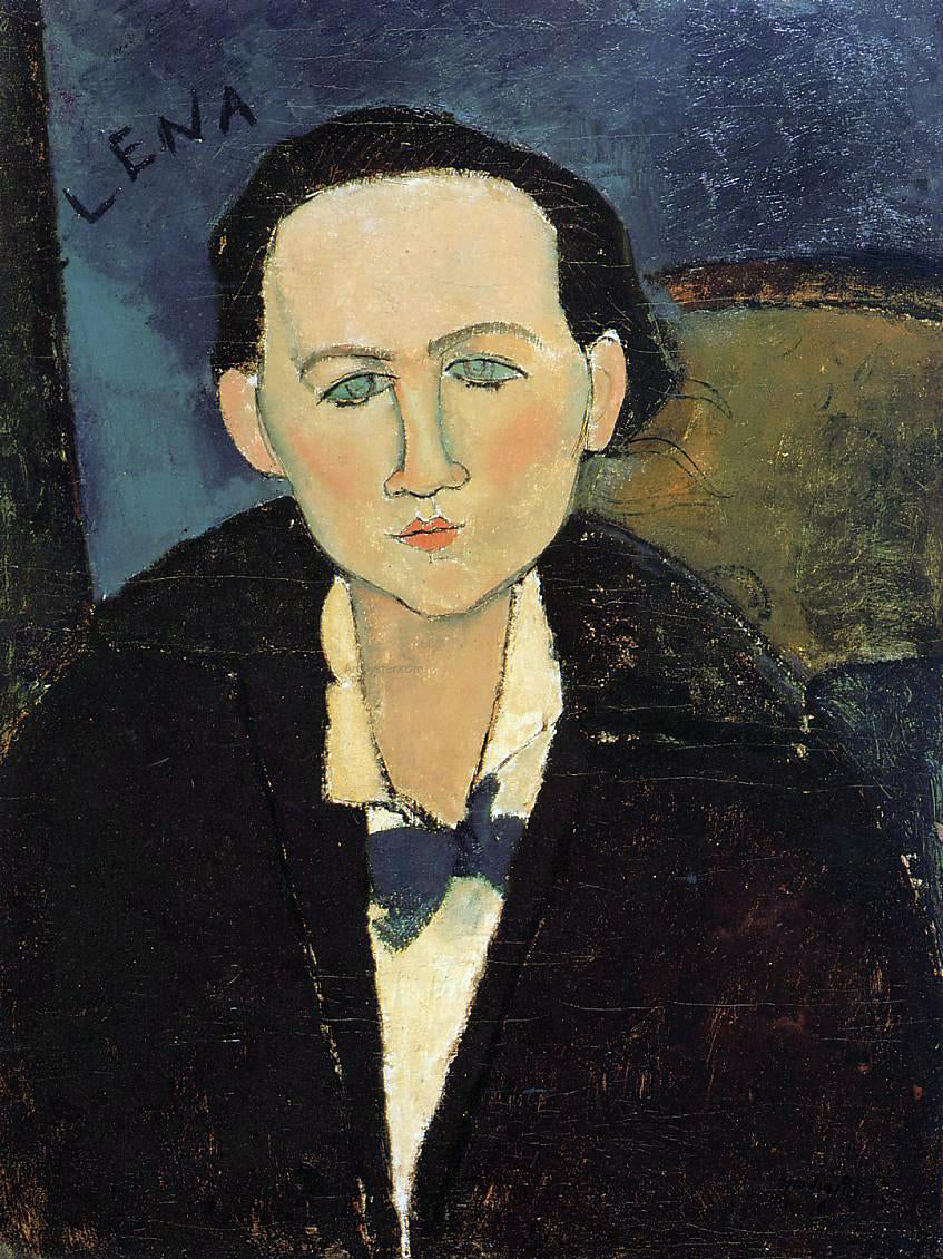 Amedeo Modigliani Portrait of Elena Pavlowski - Hand Painted Oil Painting