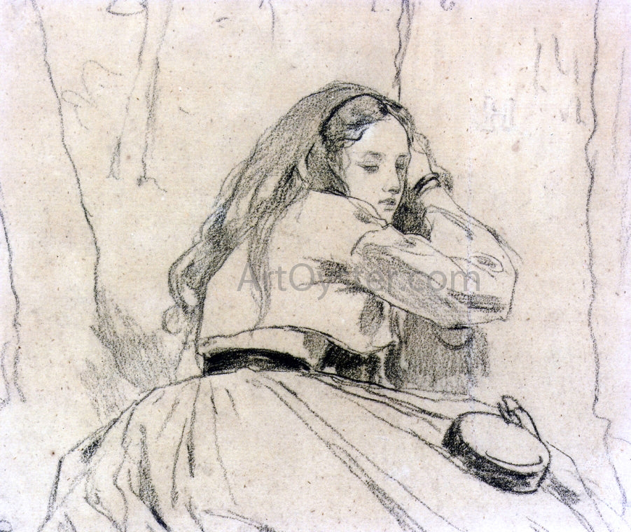 Winslow Homer Portrait of Elizabeth Grant - Hand Painted Oil Painting