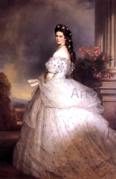  Franz Xavier Winterhalter Portrait of Elizabeth of Bavaria, Empress of Austria - Hand Painted Oil Painting