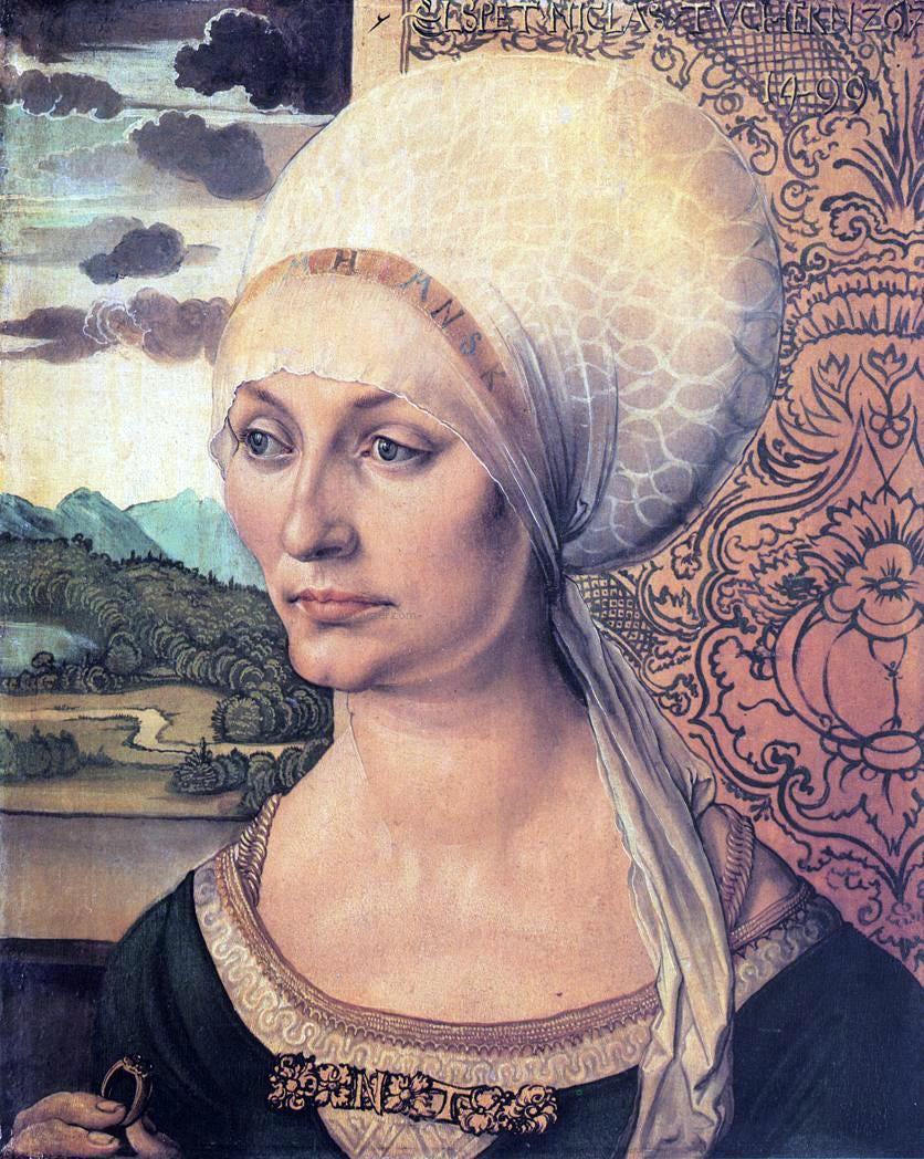Albrecht Durer Portrait of Elsbeth Tucher - Hand Painted Oil Painting