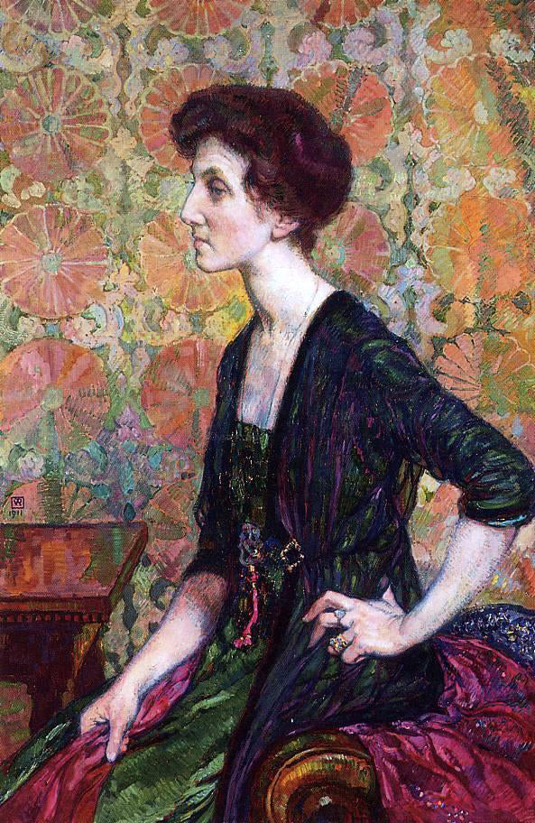 Theo Van Rysselberghe Portrait of Else Lampe-Von Quita - Hand Painted Oil Painting