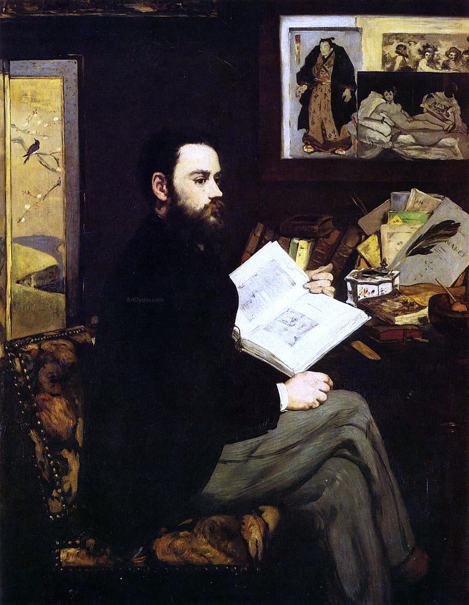 Edouard Manet Portrait of Emile Zola - Hand Painted Oil Painting