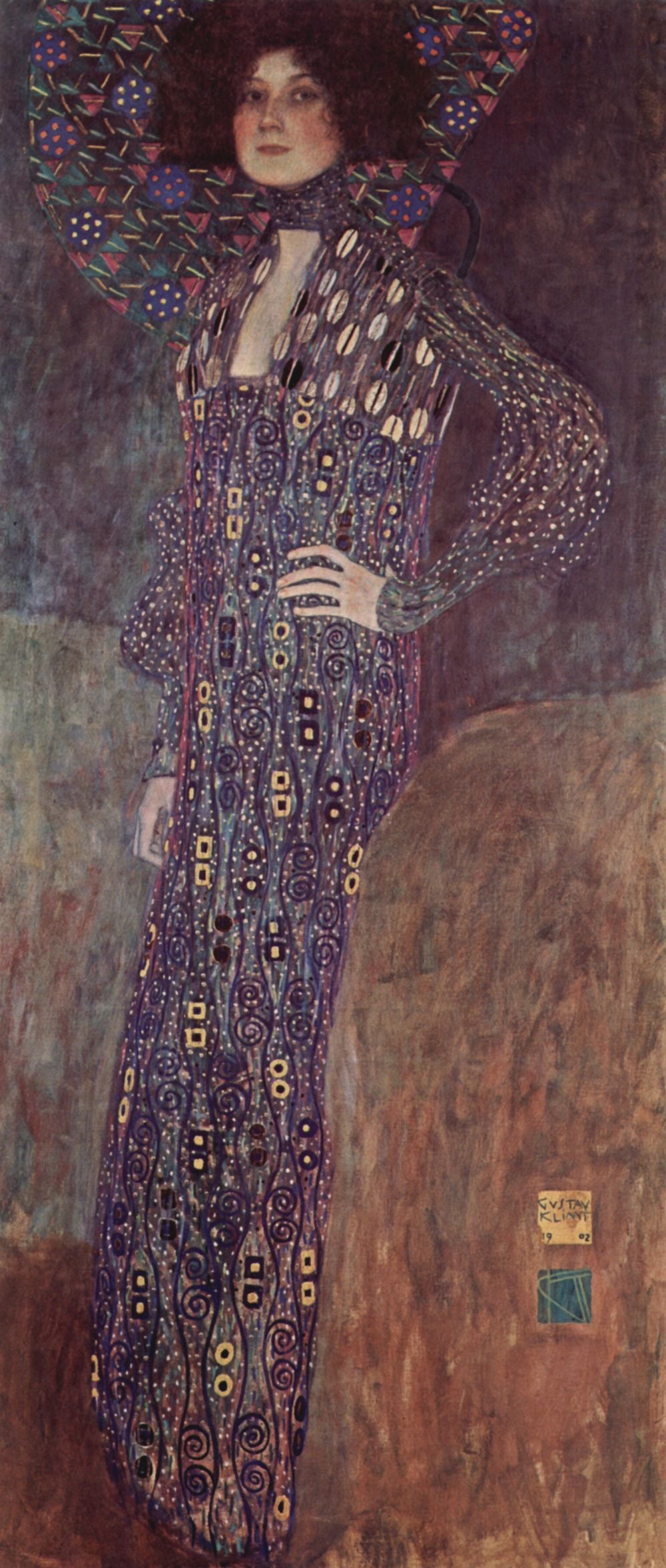 Gustav Klimt Portrait of Emilie Floge - Hand Painted Oil Painting