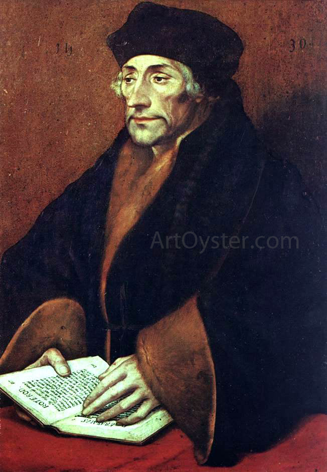  The Younger Hans Holbein Portrait of Erasmus of Rotterdam - Hand Painted Oil Painting
