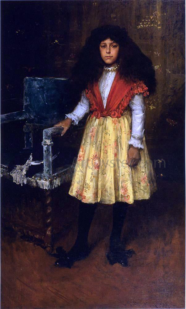 William Merritt Chase Portrait of Erla Howell (also known as Little Miss H.) - Hand Painted Oil Painting