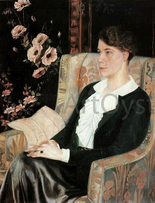 Pavel Filonov Portrait of Evdokiya Nikolaevna Glebova the Artist's Sister - Hand Painted Oil Painting