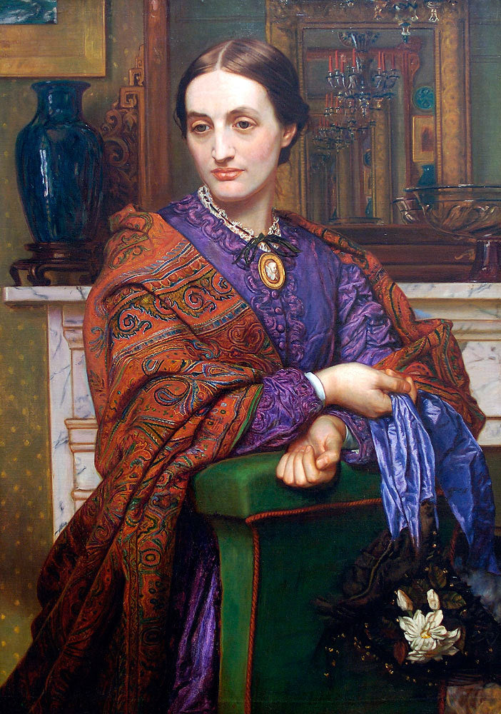 William Holman Hunt Portrait of Fanny Holman Hunt - Hand Painted Oil Painting