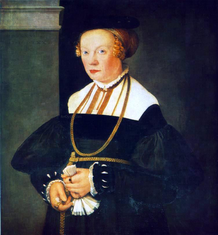 Christoph Amberger Portrait of Felicitas Seiler - Hand Painted Oil Painting