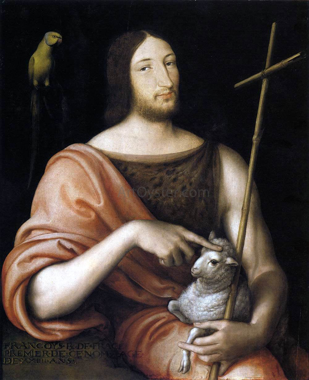  Jean Clouet Portrait of Francois I as St John the Baptist - Hand Painted Oil Painting