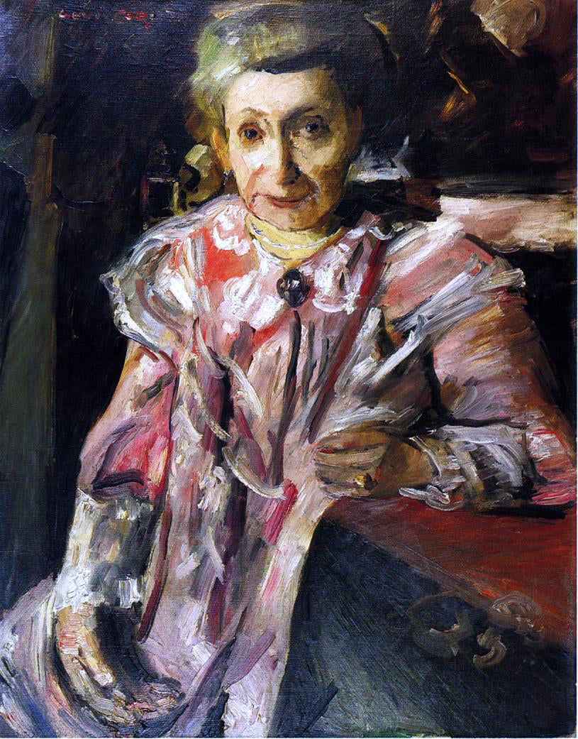 Lovis Corinth Portrait of Frau Hedwig Berend, 'Rosa Matinee' - Hand Painted Oil Painting