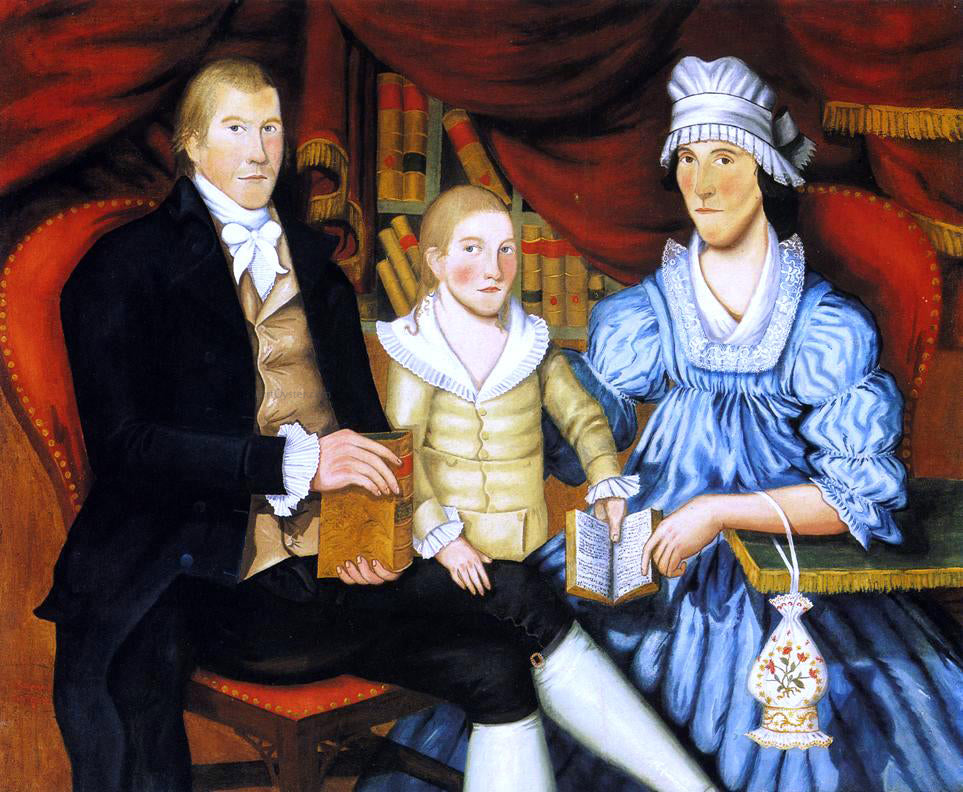 Jonathan Budington Portrait of George Eliot and Family - Hand Painted Oil Painting