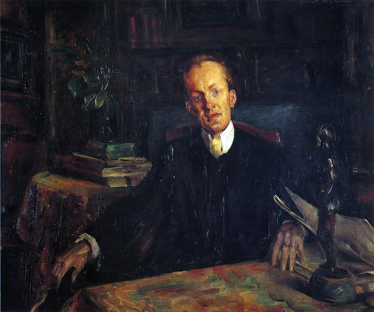 Lovis Corinth Portrait of Gerhart Hauptmann - Hand Painted Oil Painting