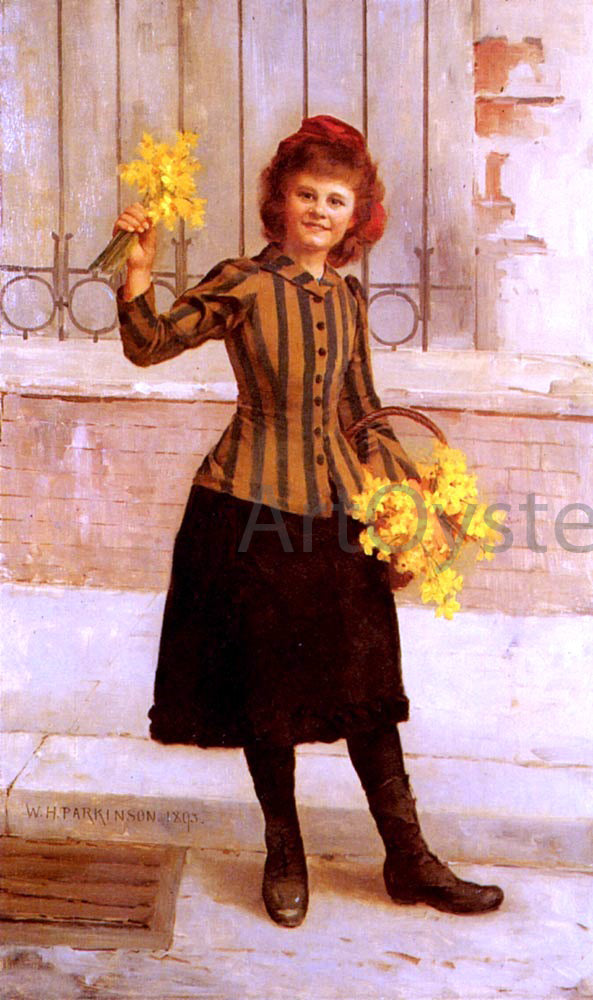 William H Parkinson Portrait of Gertie Miller - Hand Painted Oil Painting