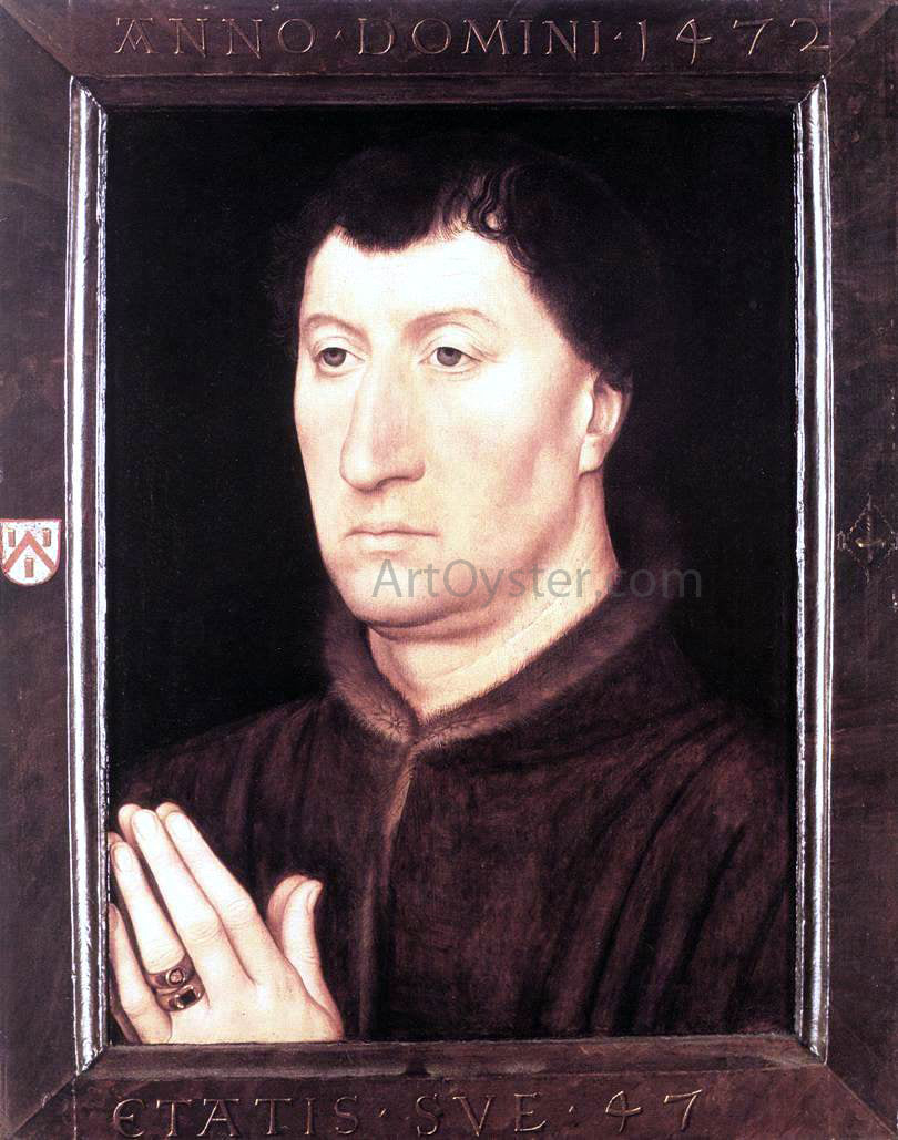 Hans Memling Portrait of Gilles Joye - Hand Painted Oil Painting