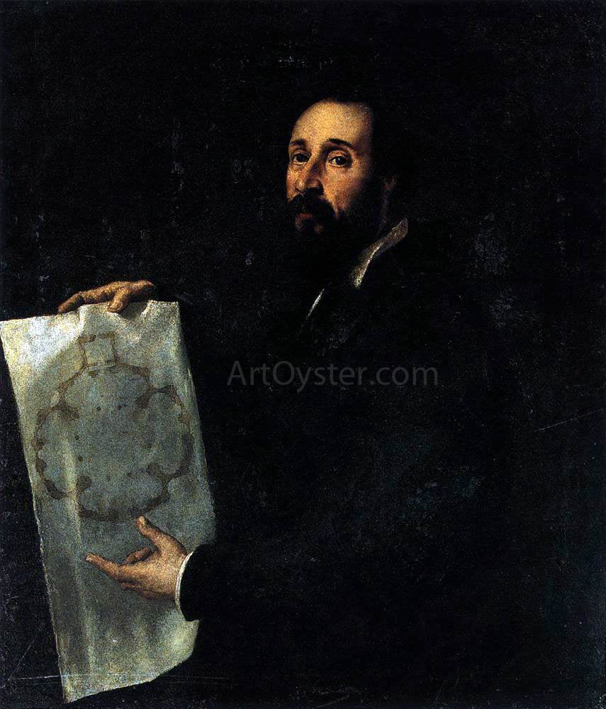 Titian Portrait of Giulio Romano - Hand Painted Oil Painting