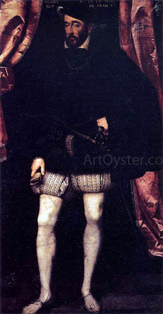  Francois Clouet Portrait of Henri II - Hand Painted Oil Painting