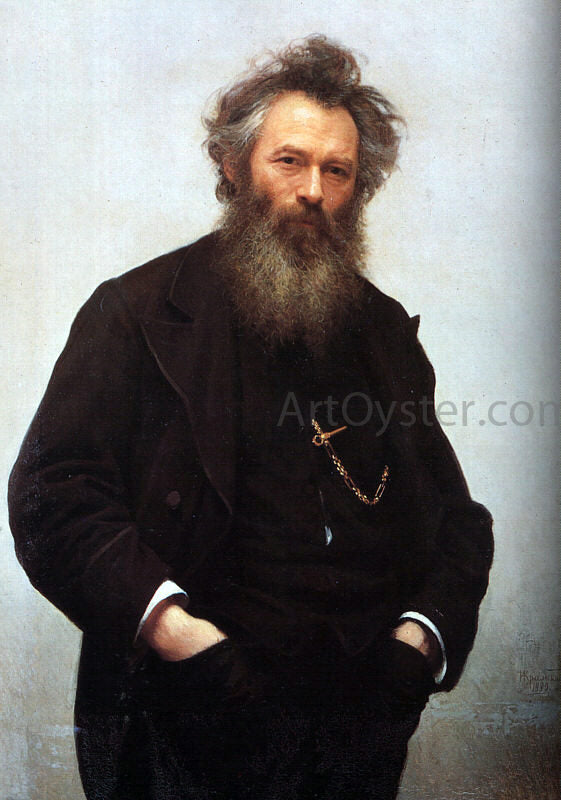 Ivan Nikolaevich Kramskoy Portrait of Ivan I. Shishkin - Hand Painted Oil Painting