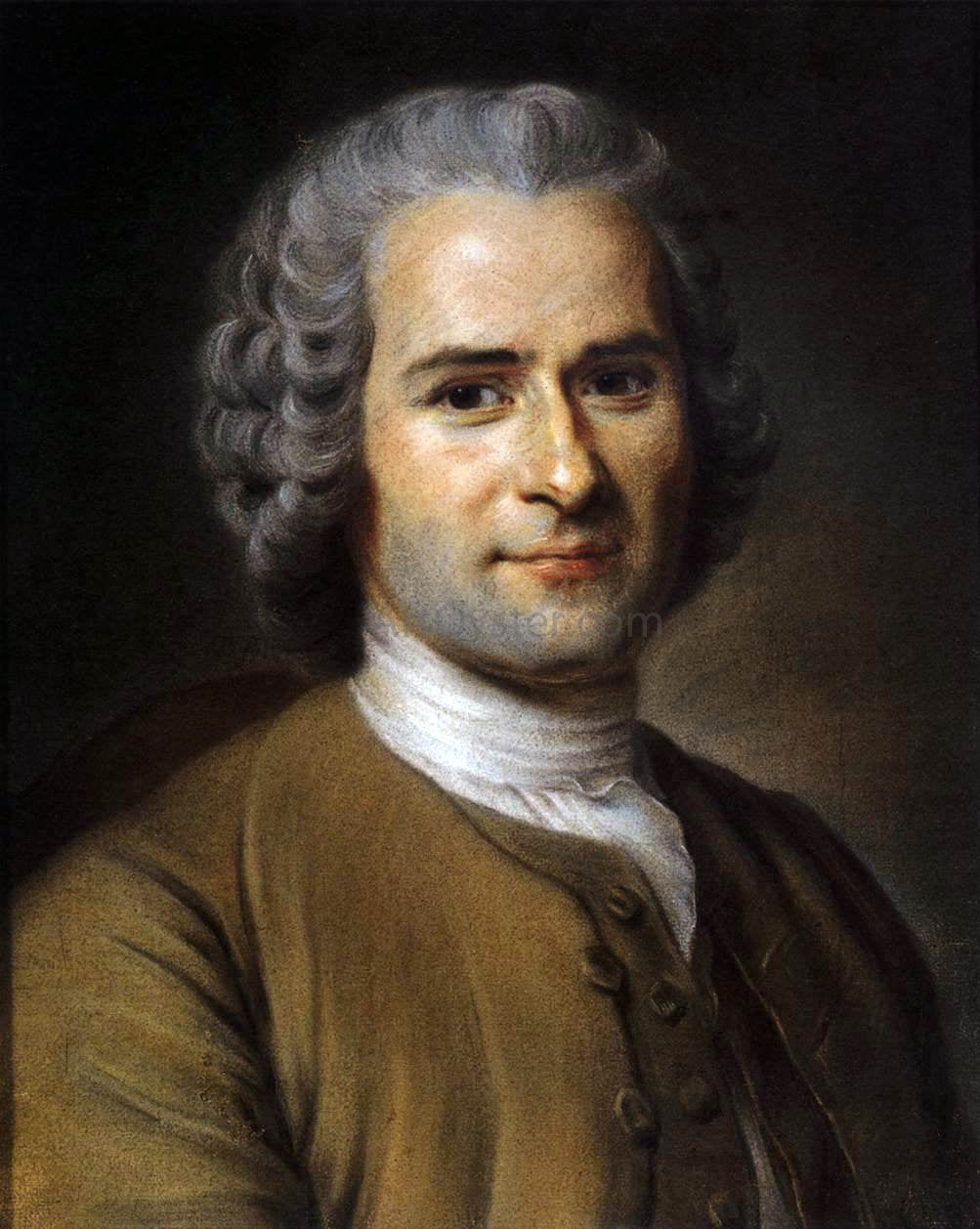 Maurice Quentin De La Tour Portrait of Jean-Jacques Rousseau - Hand Painted Oil Painting