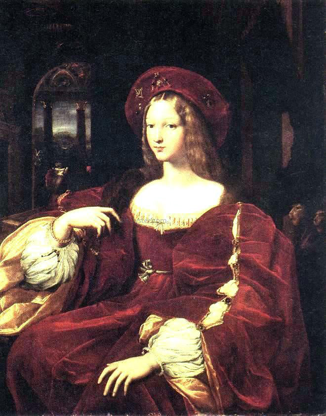Raphael Portrait of Jeanne d'Aragon - Hand Painted Oil Painting