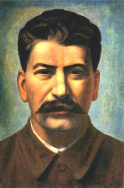 Pavel Filonov Portrait of Joseph Stalin Iosif Vissarionovich Dzhugashvili - Hand Painted Oil Painting