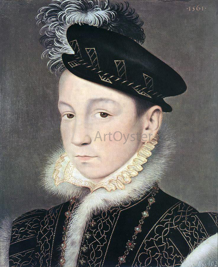 Francois Clouet Portrait of King Charles IX of France - Hand Painted Oil Painting