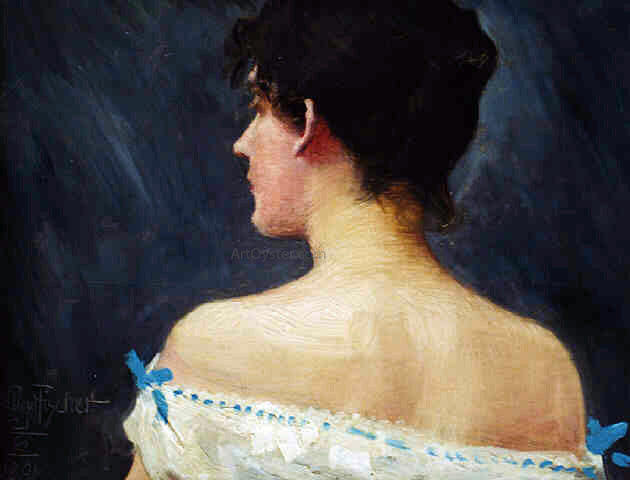 Paul-Gustave Fischer Portrait of Lady - Hand Painted Oil Painting