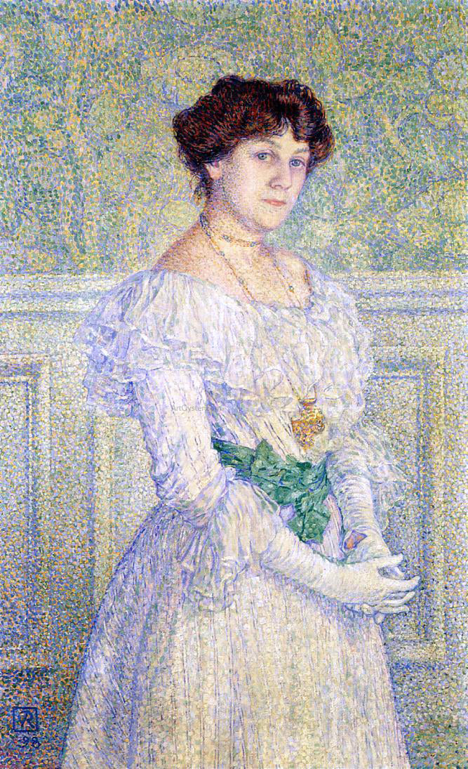 Theo Van Rysselberghe Portrait of Laure Fle - Hand Painted Oil Painting