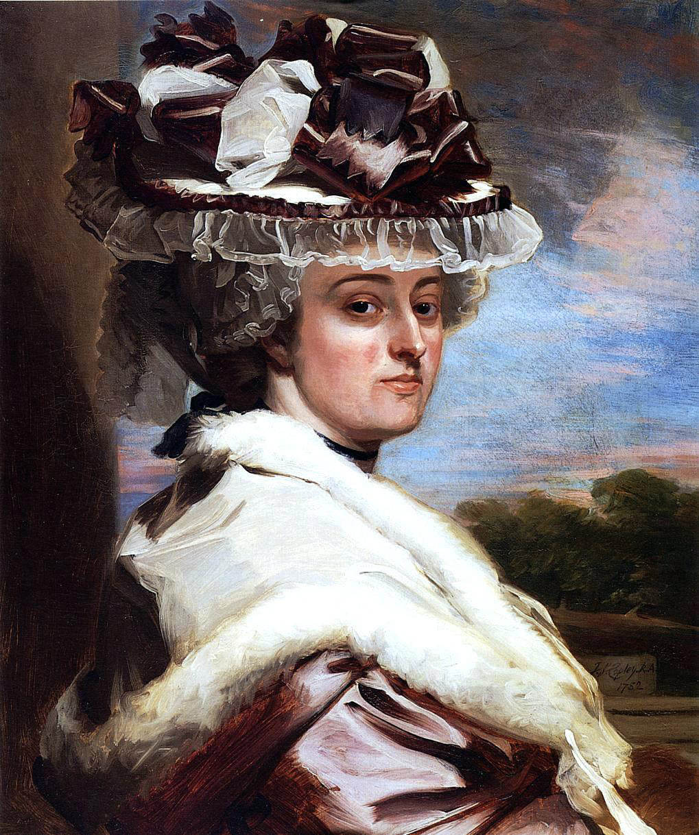 John Singleton Copley Portrait of Letitia F. Balfour - Hand Painted Oil Painting