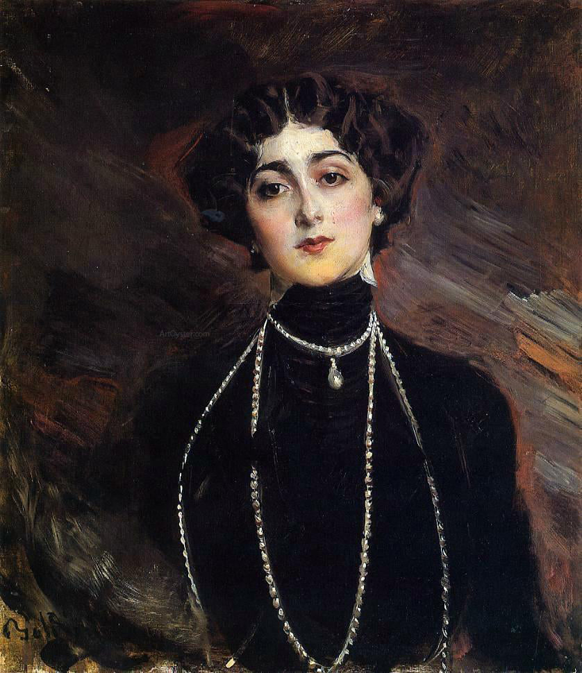 Giovanni Boldini Portrait of Lina Cavalieri - Hand Painted Oil Painting