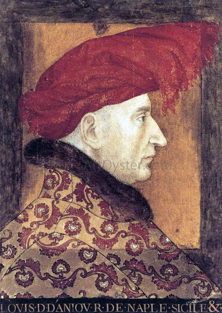 Unknown Painters Masters Portrait of Louis II, Duke of Anjou - Hand Painted Oil Painting