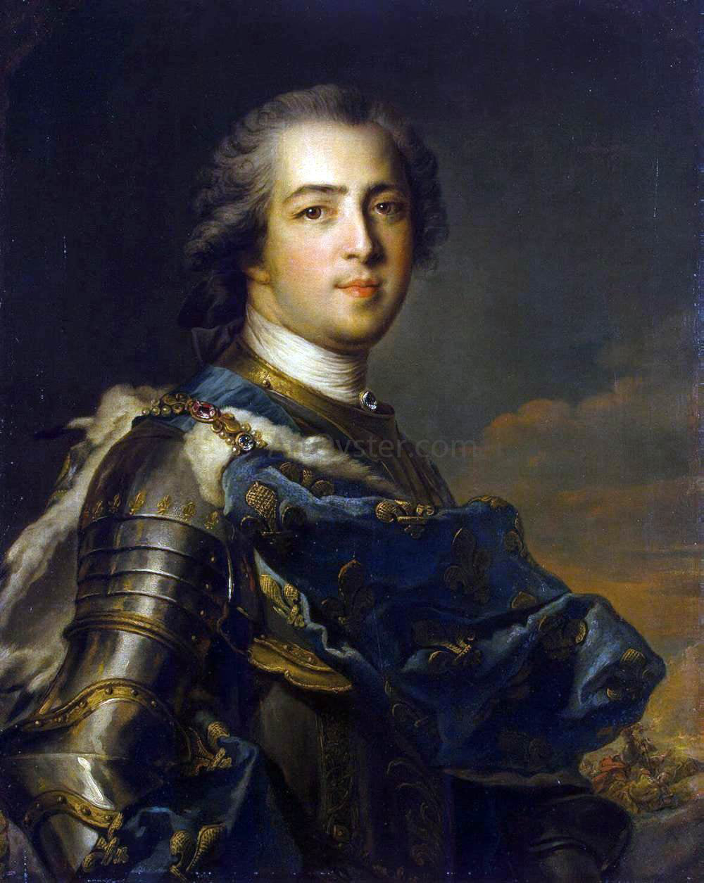 Jean-Marc Nattier Portrait of Louis XV of France - Hand Painted Oil Painting
