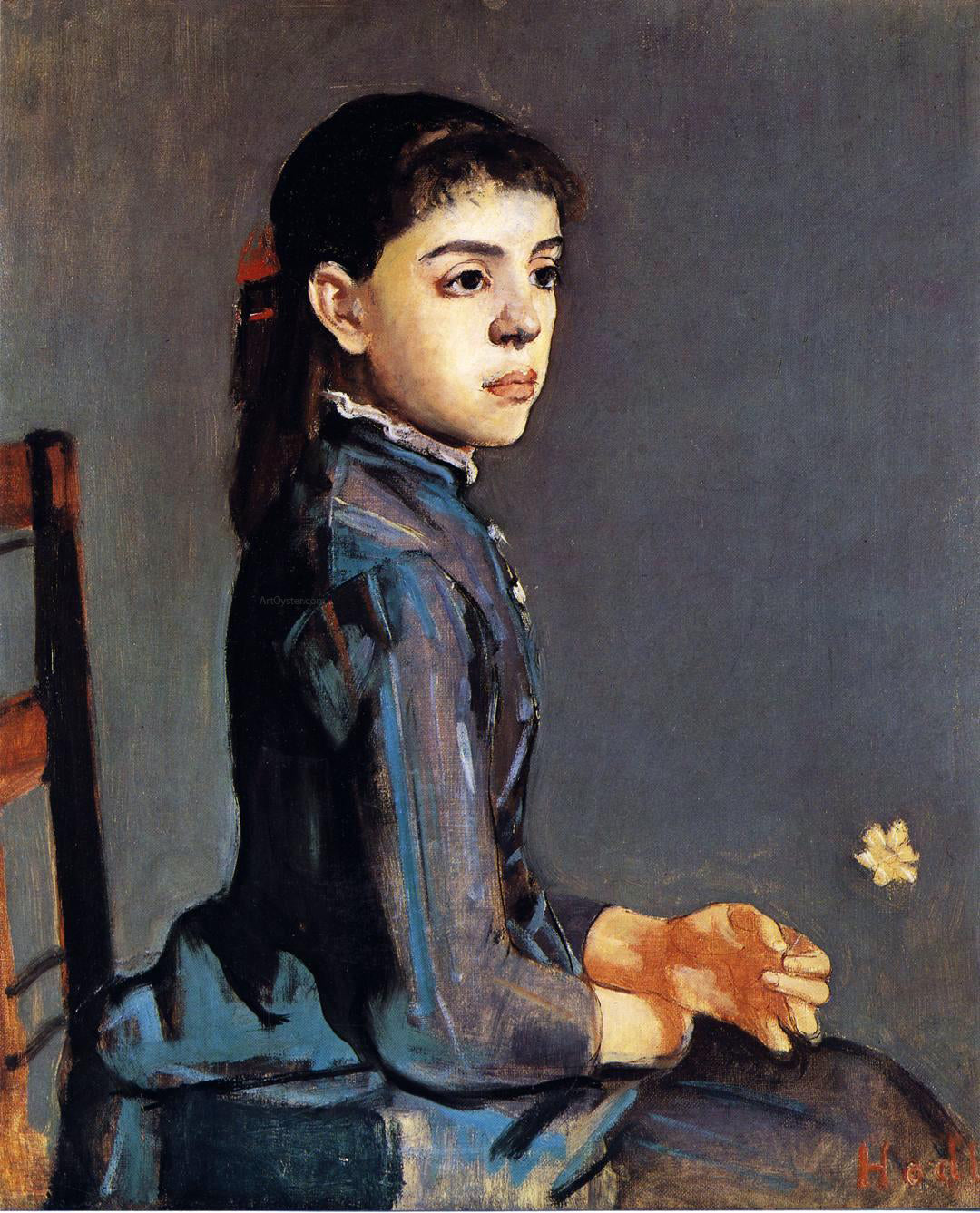 Ferdinand Hodler Portrait of Louise-Delphine Duchosal - Hand Painted Oil Painting