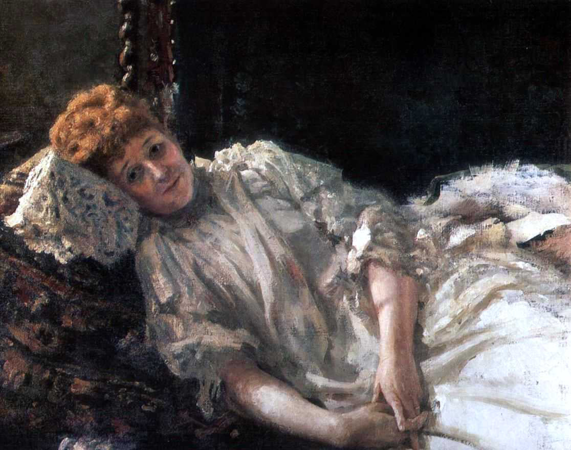  Ilia Efimovich Repin Portrait of Luiza Mersi D'arzhanto - Hand Painted Oil Painting