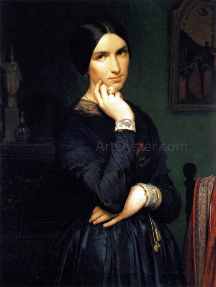  Hippolyte Flandrin Portrait of Madame Flandrin - Hand Painted Oil Painting