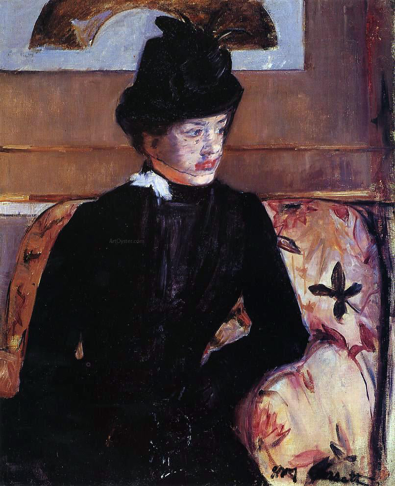 Mary Cassatt Portrait of Madame J (also known as Young Woman in Black) - Hand Painted Oil Painting