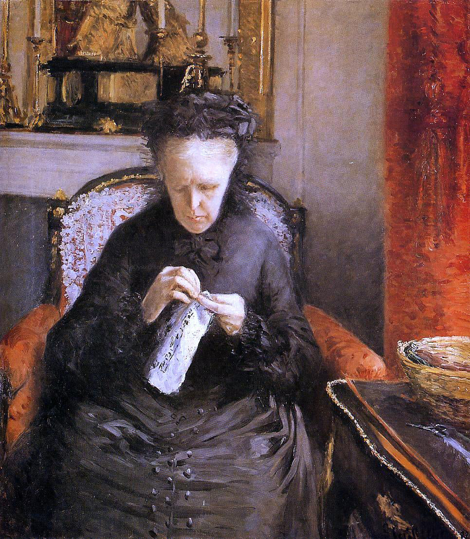 Gustave Caillebotte Portrait of Madame Martial Caillebote (the artist's mother) - Hand Painted Oil Painting