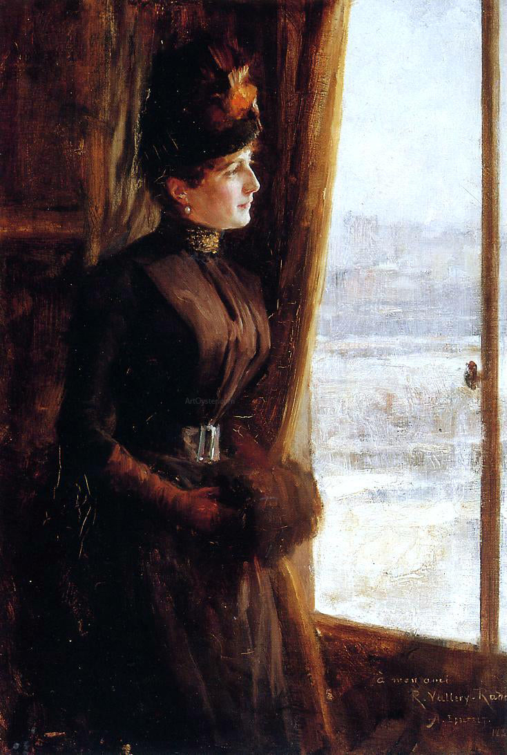 Albert Edelfelt Portrait of Madame Vallery-Radot - Hand Painted Oil Painting