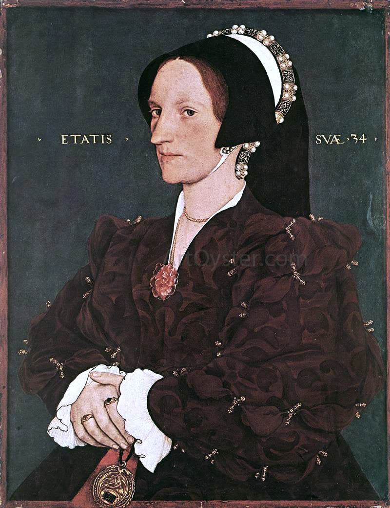 The Younger Hans Holbein Portrait of Margaret Wyatt, Lady Lee - Hand Painted Oil Painting