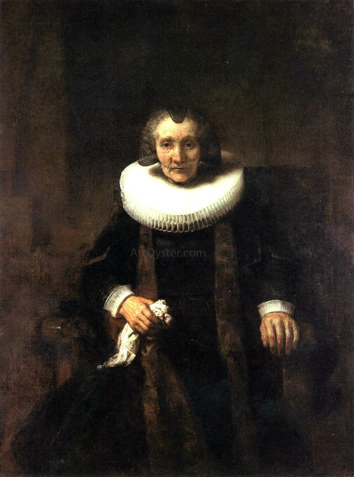Rembrandt Van Rijn Portrait of Margherita de Geer, Wife of Jacob Trip - Hand Painted Oil Painting