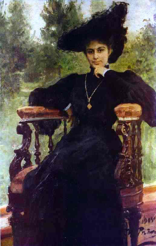  Ilia Efimovich Repin Portrait of Maria Andreeva - Hand Painted Oil Painting