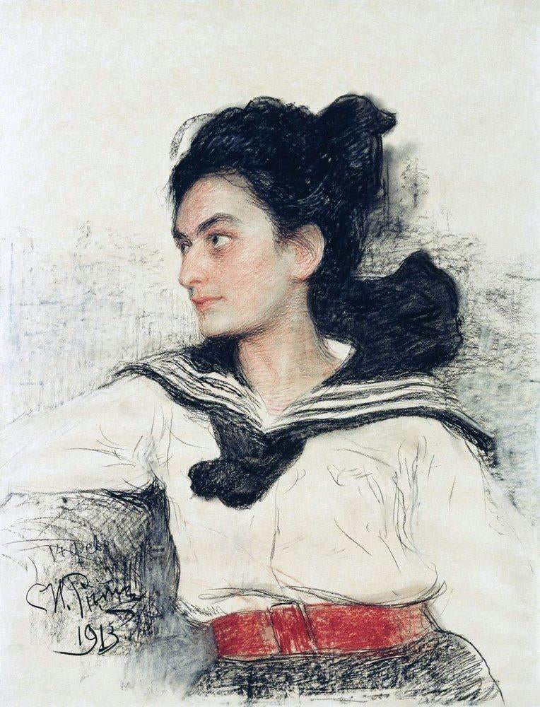  Ilia Efimovich Repin Portrait of Maria Osipovna Lowenfeld. - Hand Painted Oil Painting
